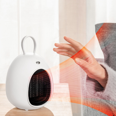 بخاری قابل حمل FCC LED با مصرف انرژی کارآمد فن هیتر برقی رومیزی 500 واتی PTC