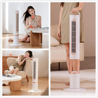 کیفیت  5V Cooling Tower Fan Polymer Battery Oscillating Wide Angle Fan Remote Control کارخانه