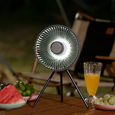 فن های کف پایه LED کمپینگ 10000 میلی آمپر ساعتی فن سه پایه قابل شارژ باتری