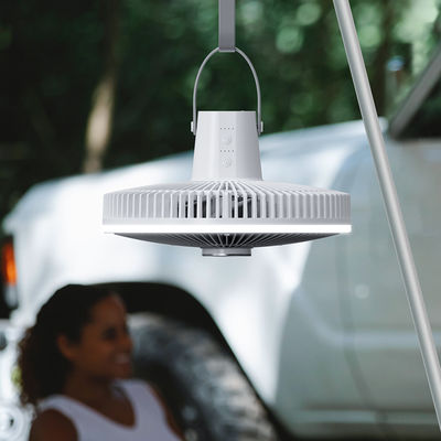 فن رومیزی شارژی باتری 10000 میلی آمپر ساعتی پنکه چراغ چادری LED 12 اینچی