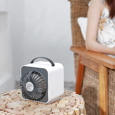 صفحه اصلی تهویه مطبوع پایه 3 ساعته 2000mah باتری LED فن رومیزی قابل شارژ