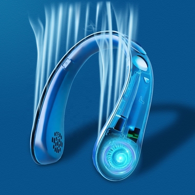 گردنبند USB Fan قابل حمل بدون برگ هوا پنکه جیبی قابل شارژ اسپرت کوچک