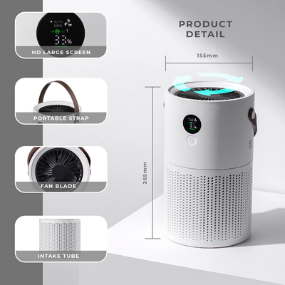 Pet Dander Dust تصفیه کننده هوا خانگی Hepa Air Purifier for Smoke